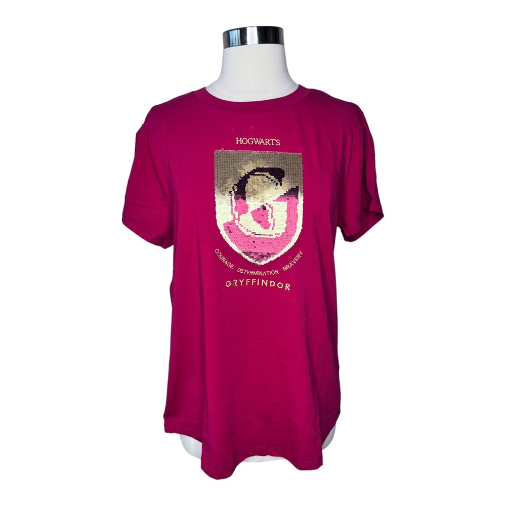 Wizarding World of Harry Potter Universal Hogwarts Gryffindor Sequin G T-Shirt